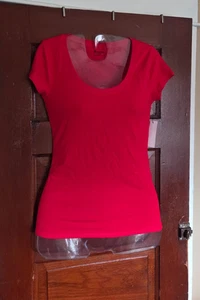 Neu mit Etikett Nobo Junior Damen-T-Shirt XXS 00 rot kurzärmlig U-Ausschnitt - Bild 1 von 4