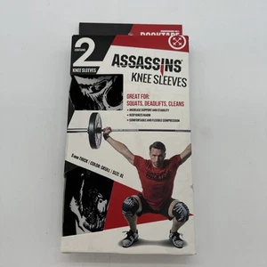 RockTape Assassins Knee Sleeves 5mm Durable Neoprene Skull XL - Picture 1 of 3