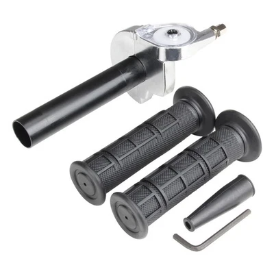 Manija de gas de carrera corta manijas cromadas para Kymco BET & WIN 50 Yamaha BWS Bump Baotian Foto 1 de 4