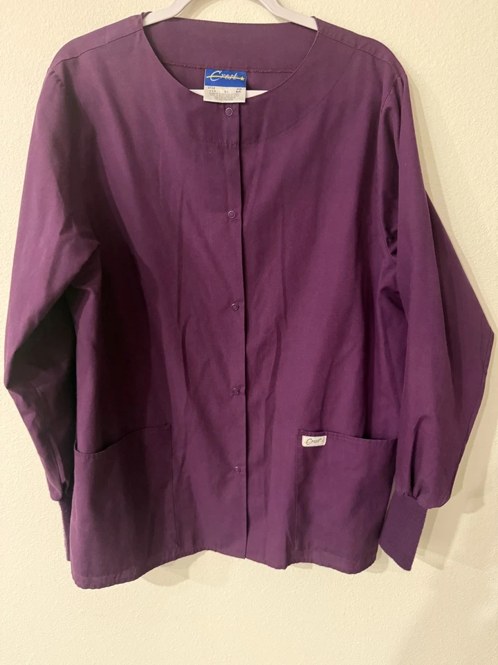 CREST УНИФОРМА СКРАБ НАБОРЫ БАКЛАЖАНОВ И ЯРКО ОРАНЖЕВЫЙ ВКЛЮЧАЕТ В СЕБЯ КУРТКА И БРЮКИ (H) - Изображение 1 из 2