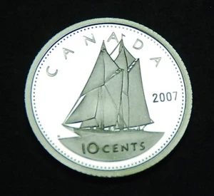 Moneda impecable 2007 10¢ camafeo a prueba de plata sin circular - Imagen 1 de 2