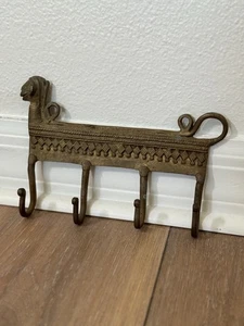 Vintage Solid Brass Key Holder Wall Hook Camel Animal Boho Decor - Picture 1 of 13