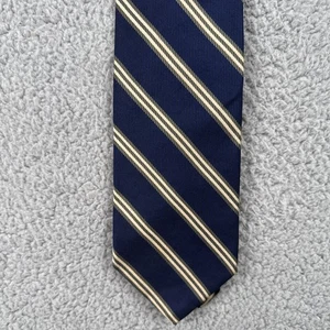 Brooks Brothers Makers Krawatte Herren Krawatte blau gestreift 100% Seide Vintage - Bild 1 von 5