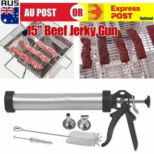 15“/38cm Beef Jerky Gun Manual Barbecue Meatloaf Gun Sausage Making Cannon Kit H - Picture 1 of 12