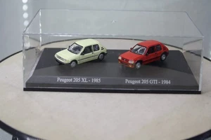 Atlas 2x Peugeot 205 XL 1985 GTI 1984 rot weiß  1:87 - Bild 1 von 7