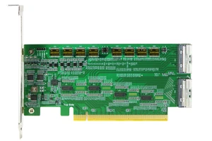 PCIe x16 with ReDriver to MCIO 74P Dual Port AIC PCIe 4.0 - Picture 1 of 9