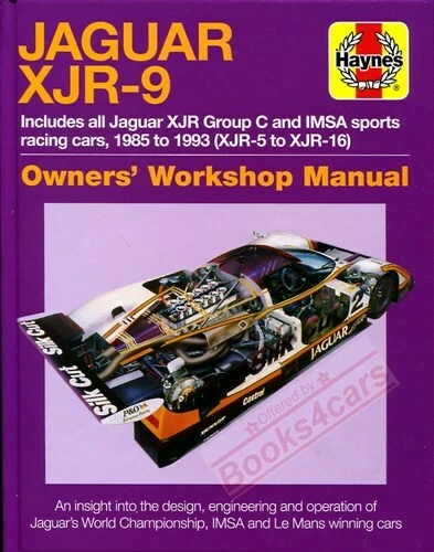 XJR9 JAGUAR XJR BOOK HAYNES MANUAL RACING LEMANS IMSA - Image 1 of 1