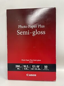 CANON SG-201 Semi-Gloss Printer Photo Paper Plus 100 Sheets 13 x 19 in 2 Packs
