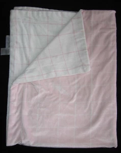 Coperta bambino Lila & Jack rosa bianca pannello finestra righe a quadri - Foto 1 di 4