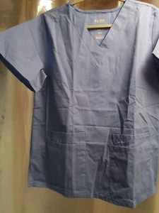 Landau Scrub Top, Deckenblau, Größe M, Classic Fit, Neu ohne Etikett. - Bild 1 von 6
