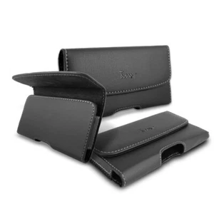 Cricket Samsung Galaxy J2 Pure Tasche Hülle, Leder Holster Gürtelclip Schlaufe Case - Bild 1 von 7