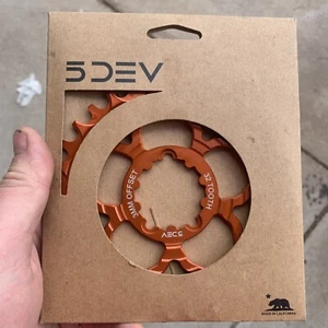 5DEV Chainring Orange 3 Bolt SRAM 32 tooth - Picture 1 of 3