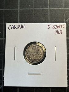 Canada Silver 5 Cents 1907