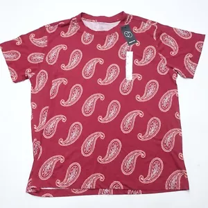 Original Use T-Shirt Men's XL Red Paisley Print Crew Neck Short Sleeve Pullover - Picture 1 of 6