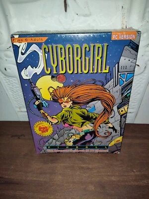 ✅ Big Box Cyborgirl PC 1994 IBM MS DOS Floppy Disk Pinball Computer Game Sealed - Image 1 of 4