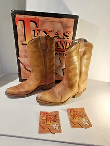 Vintage Cowboystiefel der Marke Texas 10 1/2 D Style 5434 rostfarben Ranch getragen - Bild 1 von 16
