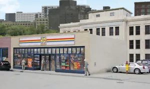 WALTHERS Cornerstone 1/87 HO Scale 24-SEVEN QUICK MART convenience store 9333477 - Picture 1 of 2