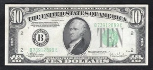 FR. 2008-B 1934-C $10 FRN FEDERAL RESERVE NOTE NEW YORK, NY GEM UNCIRCULATED - Picture 1 of 2