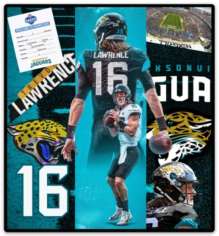 Trevor Lawrence Jacksonville Jaguars collage #1 Draft Pick 2021 MAGNET Cover
