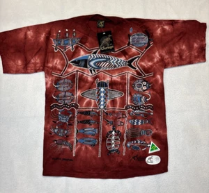 VTG Churinga Australia Aboriginal art Men's L Tie Dye Tee tshirt Hawalah NWT - Picture 1 of 10