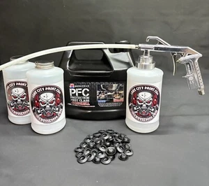 Gal. PFC Amber, Semi Pro Gun, 1 Wand, 3 W Qt. Bottles, and 50 Rust Plugs - Picture 1 of 7