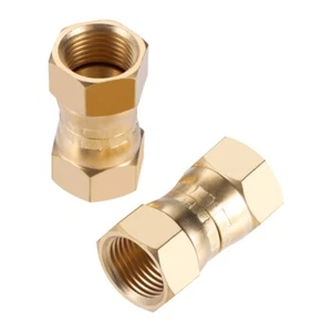 2 x 3/8" Female Flare x 3/8" Female Flare Adapter Tube Fitting For Pipe Grill - Picture 1 of 8