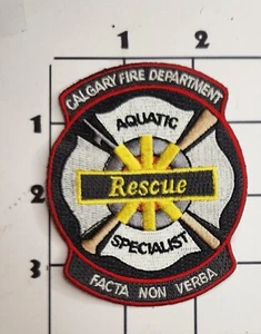 Calgary Fire Department Aquatic Special Embroidered Iron On Uniform Patch - Picture 1 of 1