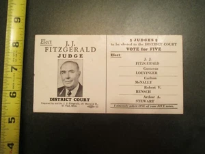 Elect J J Fitzgerald Judge St Paul Minnesota MN Political blotter - Bild 1 von 2