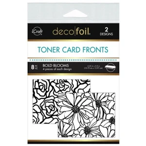 Deco Foil Toner Card Fronts 4.25"X5.5" 8/Pkg-Bold Blooms (Pack of 3) - Picture 1 of 1