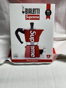 Supreme Bialetti Moka Express Stovetop Espresso Maker 6 Cup Brand New - Picture 1 of 4