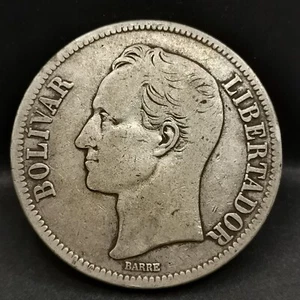 5 BOLIVARS SILBER 1935 SIMON BOLIVAR VENEZUELA / SILVER - Bild 1 von 3