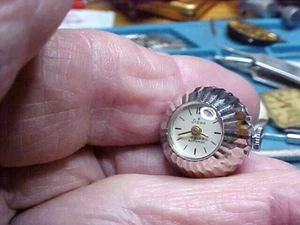 LADIES NECKLACE WATCH STOWA BRAND GERMAN 18MM RUNS GREAT CHROME - Picture 1 of 3