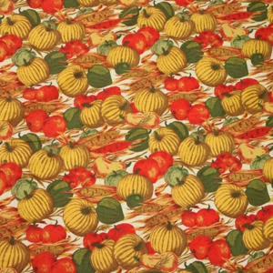 Vintage 70er Springmaid exklusiver Ernte Stoff Kürbisse Kürbis Mais 51"x2 Yards - Bild 1 von 13