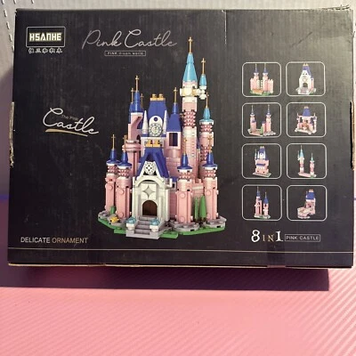 Розовый замок Hsanhe 5234, мир мечты, блокирующие блоки, 8 в 1, 596 штук - Изображение 1 из 3