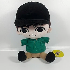 Plüschpuppe Mann mit Hut grün Hoodie Shirt 8 Zoll Neu mit Etikett - Bild 1 von 7