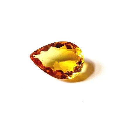 Bolivian Certified Citrine 19 Ct Pear Shape Faceted Cut Loose Gemstone q601 - Image 1 of 4