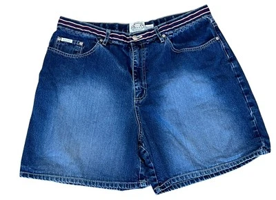 复古牛仔短裤 18W 码 Carolina Blues 牛仔高腰妈妈 — 第 1/4 张图片