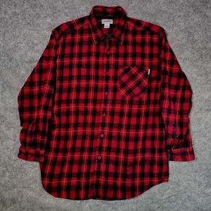 Carhartt Flannel Button Down Hemd Herren Gr. XL rot kariert 100% Baumwolle L/S - Bild 1 von 4