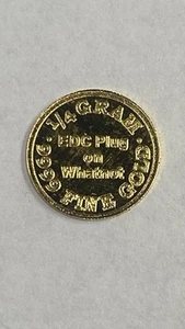1/4 Gram .9999 Fine Gold EDC Plug On Whatnot 0.25g 24k Gold Coin Encapsulated - Picture 1 of 3