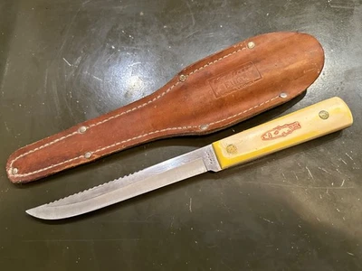 Kabar 1382 filet knife with leather sheath - Image 1 of 4