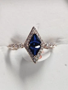 Bomb Party Ring Sz 10 Sept 2024 Starlight Wonders Lc Sapphire Rose Gold Plating - Picture 1 of 4