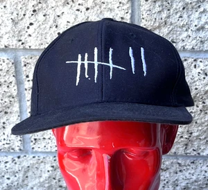 Rare Vintage Seven Se7en Movie Promo Black Hat Snap Back Brad Pitt Fincher - Picture 1 of 7