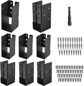 Concealed Joist Hangers, 8 Pcs of 2"X4" Outdoor Trim Concealed Flanges, Q235B St - Picture 1 of 12