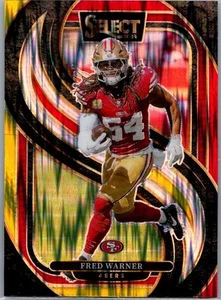 2024 Panini Select #157 Fred Warner Red & Yellow Prizm Shock - Bild 1 von 2