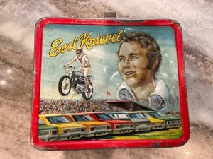 ALADDIN METALL EVEL KNIEVEL BROTDOSE 1974 - Bild 1 von 6