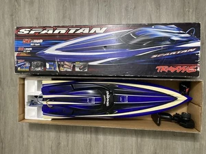 Traxxas Spartan 57076-1 36" Deep V Brushless Boot blau mit Box Ladegerät LESEN! - Bild 1 von 23