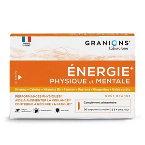 Granions Energy+ Physical and Mental Orangengeschmack 30 Trinkampullen - Bild 1 von 1