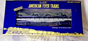 American Flyer 6-48580 U.S. Navy Flachwagen mit Militärfahrzeugen / Spur S / Neu in OVP - Bild 1 von 2
