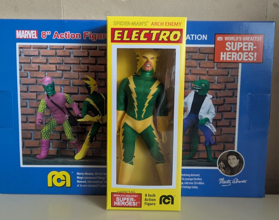 梅戈迪士尼独家:漫威 ELECTRO 8 英寸复古雕像 4 件装(全新) — 第 1/1 张图片