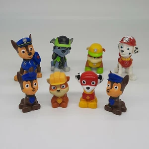 Paw Patrol Figures Toys 8 Piece Lot - Chase Marshall Rubble Rocky - Picture 1 of 4